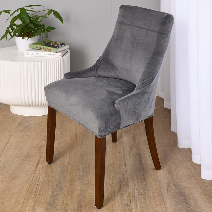 MIFXIN Velvet Wingback Side Chair Cover Slipcover Stret