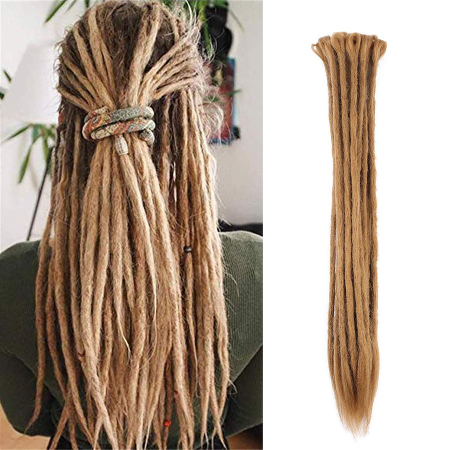 Dreadlock Extensions - 20 Inch Synthetic Braids, Soft faux Locs, Dreads, Crochet Locs, Hip-Hop Style, Dreadlocks Extension Braiding Hair For Women/Men (20 Inch (20 Strands/Pack), 27#)