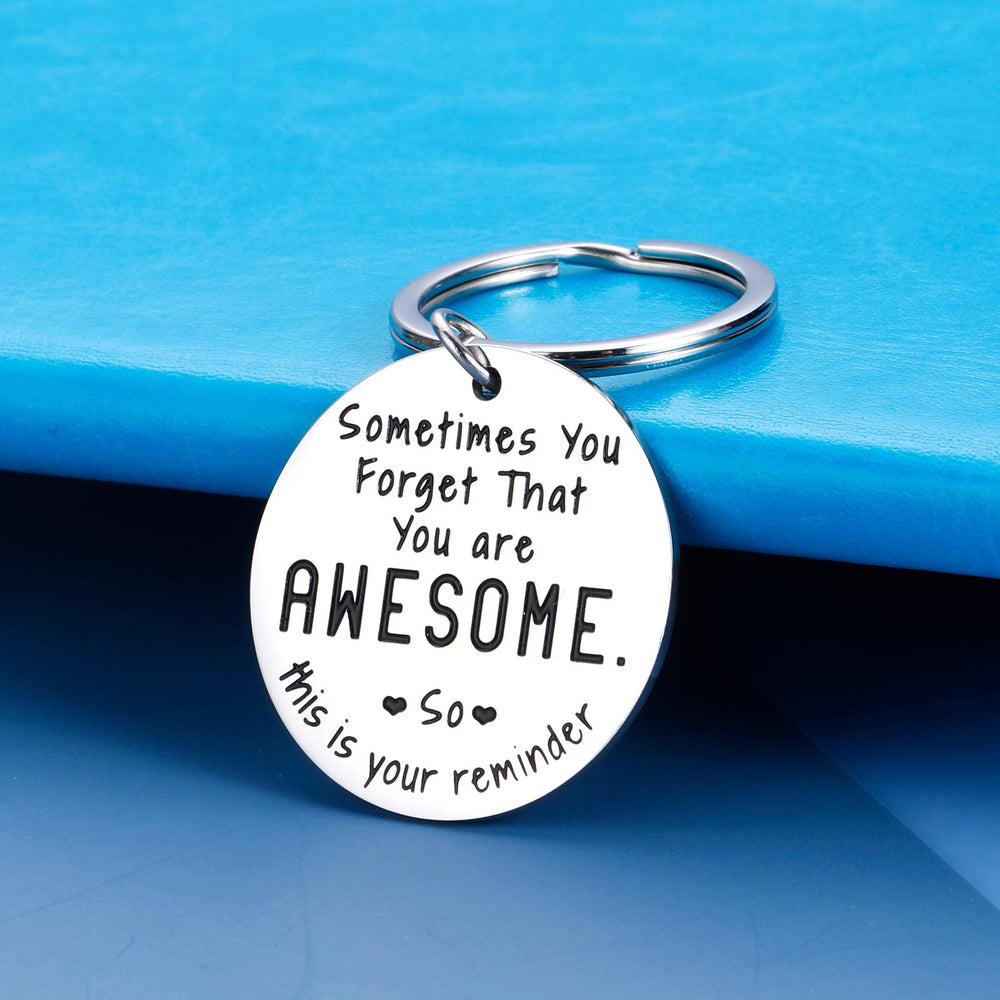 Funny Inspirational Keychain Gifts Birthday Christmas Gifts for Best Women Men Friend BFF Him Her Thank You Gift for Coworker Boss Graduation Gift for Daughter Son Students Thanksgiving Key Chain