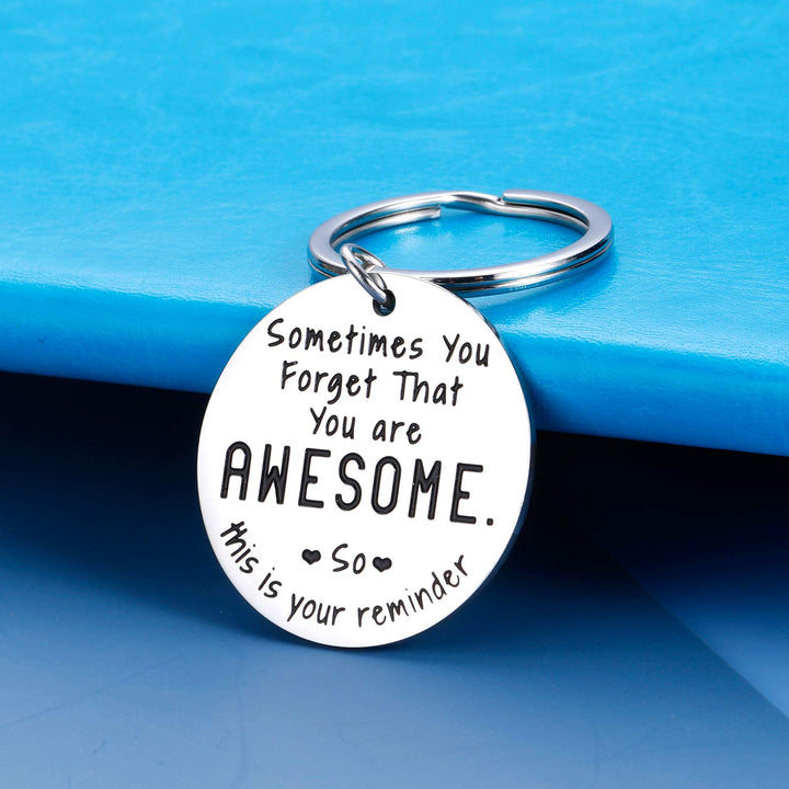 Funny Inspirational Keychain Gifts Birthday Christmas Gifts for Best Women Men Friend BFF Him Her Thank You Gift for Coworker Boss Graduation Gift for Daughter Son Students Thanksgiving Key Chain