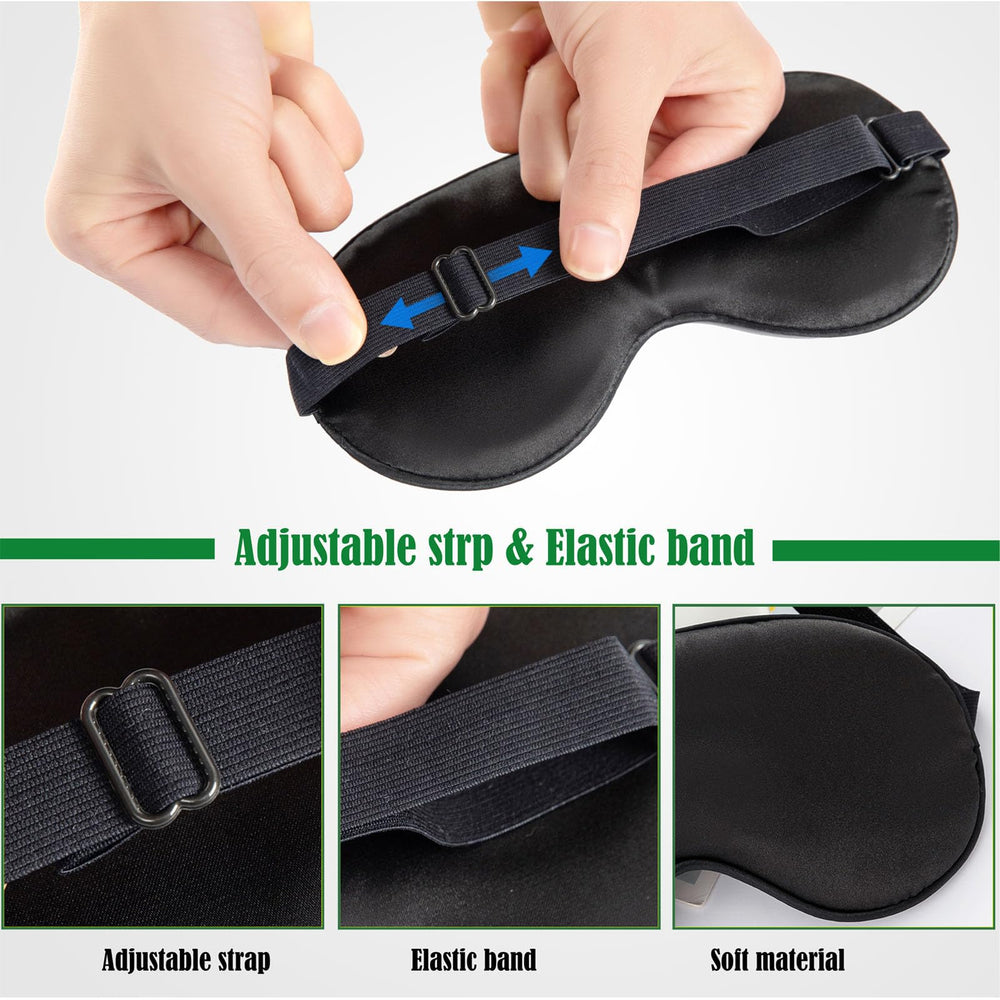 Eye Mask for Sleeping, Adjustable Strap Silk Sleep Blin