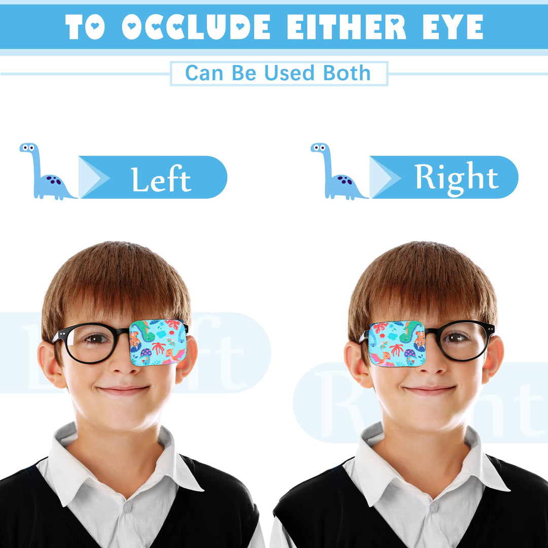 10 Pack Eye Patches for Kids Glasses to Cover Either Eye Fabric Patch with Cute Patterns, 10 Assorted Styles, 4.5 x 2.2 Inch(Fresh Style)