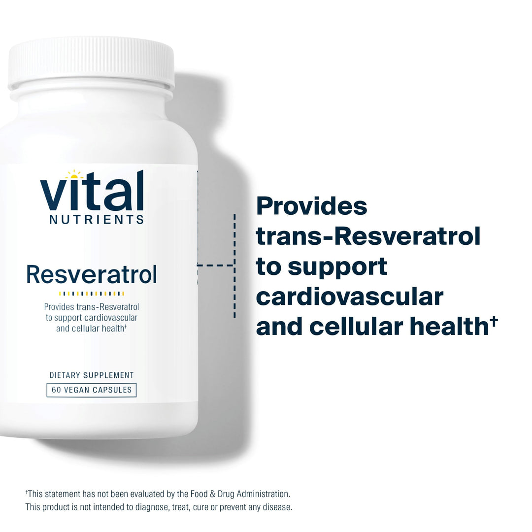Resveratrol | Ultra High Potency Antioxidant | Trans Resveratrol for Cardiovascular and Cell Health Support* | Vegan Supplement | Gluten, Dairy and Soy Free | Non-GMO | 60 Capsules