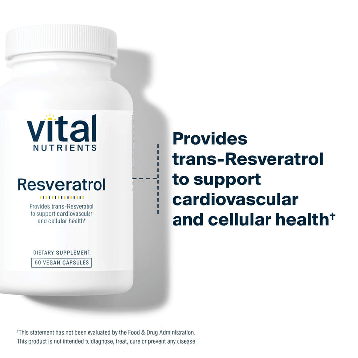 Resveratrol | Ultra High Potency Antioxidant | Trans Resveratrol for Cardiovascular and Cell Health Support* | Vegan Supplement | Gluten, Dairy and Soy Free | Non-GMO | 60 Capsules
