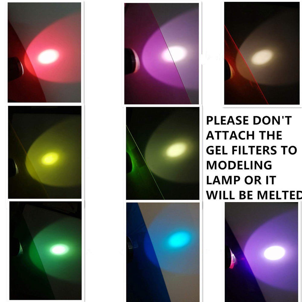 8 Pieces 12 x 12-Inches Transparent Color Correction Lighting Gel Filter - Colored Gel Light Filter Plastic Sheet