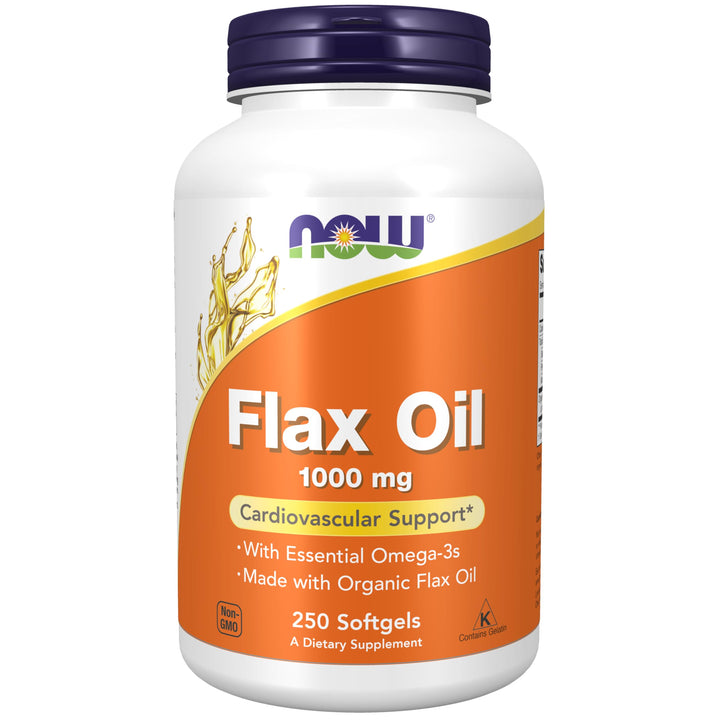 NOW Foods Supplements, Flax Oil 1,000 mg made with Orga