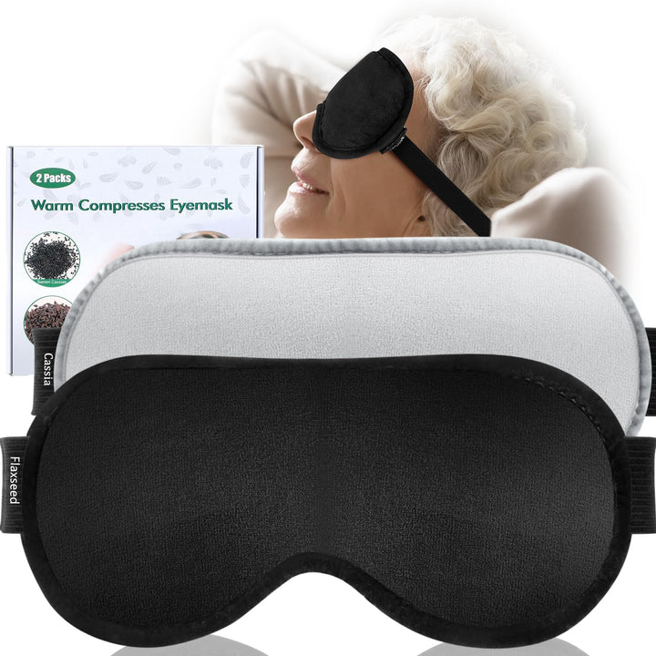 Heated Eye Mask (2-Packs), TOPOINT Moist Warm Eye Compr