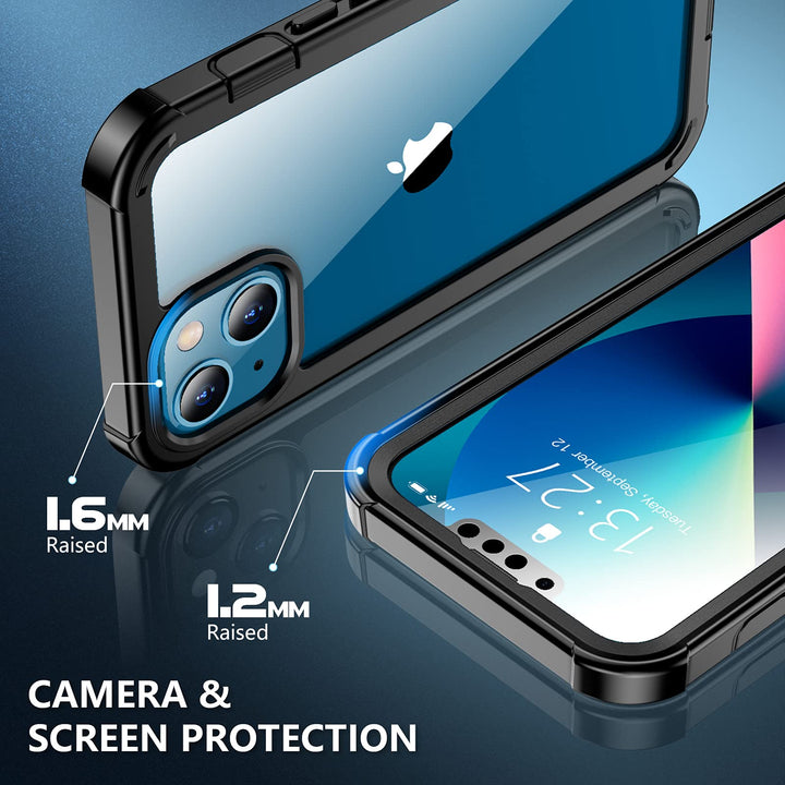 for iPhone 13 Case, [360 Full Body] [Heavy Duty Protection] with Built-in Screen Protector Tough Rugged 12 FT Dropproof Shockproof Dust-proof Bumper Case for iPhone 13 Phone Case 6.1 inch