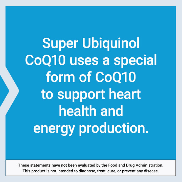 Super Ubiquinol CoQ10 100 mg – For Heart Health &amp; Anti-Aging - Cholesterol &amp; Energy Management Supplement – Coenzyme Q10 for Organs - Gluten-Free, Non-GMO – 60 Softgels