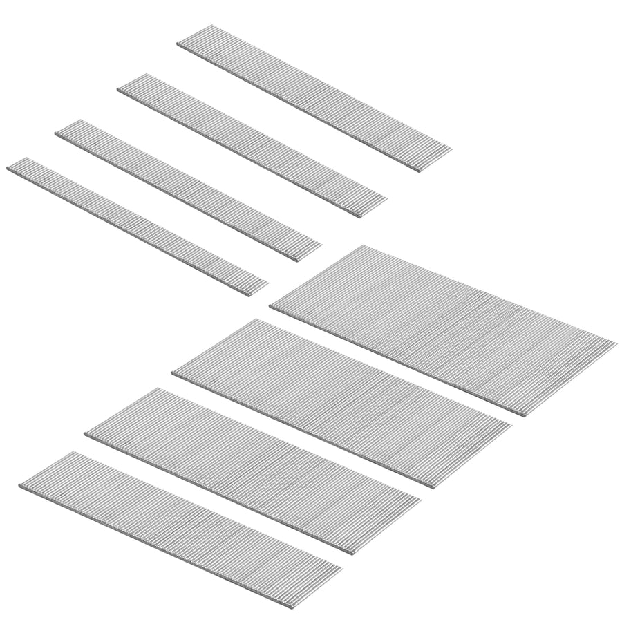 18 Gauge Brad Nails 8 Sizes (2,1-3/4,1-1/2,1-1/4,1,3/4,5/8,2/5) Galvanized 18 GA Nail Gun Nails Assorted and Small Finishing Nails for Pneumatic, Electric Brad Nailer (1600)