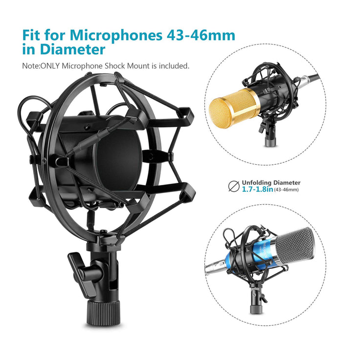Neewer Universal 45MM Microphone Shock Mount for 43MM-4