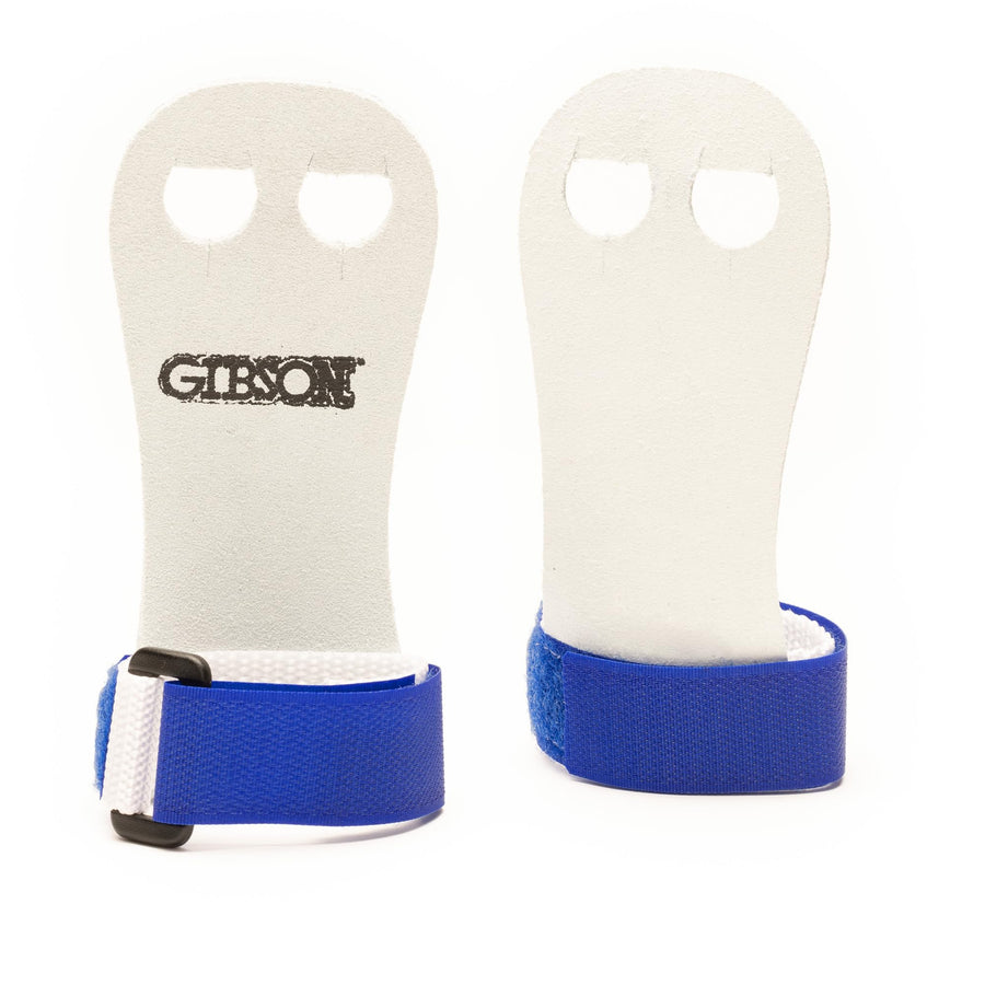 Gibson Rainbow Gymnastic Grips, 3 SIZES, Medium, Large, X-Large, 3 COLORS, Pink, Blue, Black, MADE IN USA, Beginner Gymnastic Hand Grips, UNISEX, Fit For Kids AND Adults, Long Lasting Leather