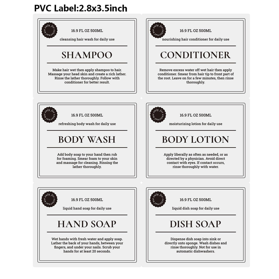 Empty Plastic Bottles with Pump Dispenser and Labels Included, Refillable Travel Containers for Hand sanitizer Shampoo Lotion, etc - BPA/Paraben Free, 500ml/16.9oz (Amber, 3 Pack)