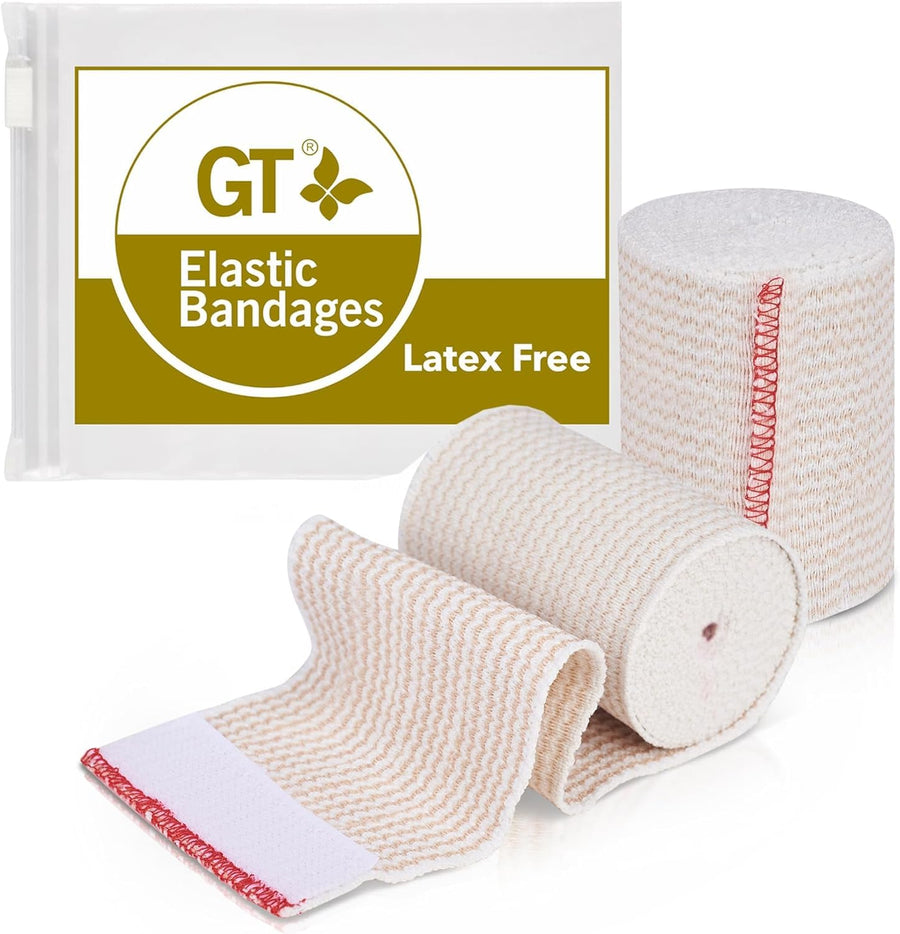 GT 3 Cotton Elastic Bandage with Hook and Loop Closure 
