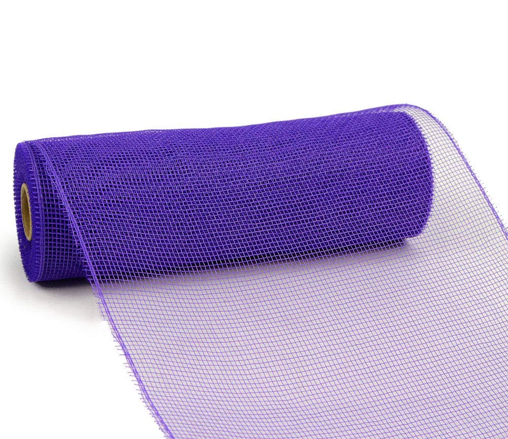 Purple Deco Mesh Wreath Decor - 10 x 10 Yards, Decorative Ribbon Roll, Swag, Tree Topper, Bows, Gifts, Garlands, Presents, Mardi Gras, Easter