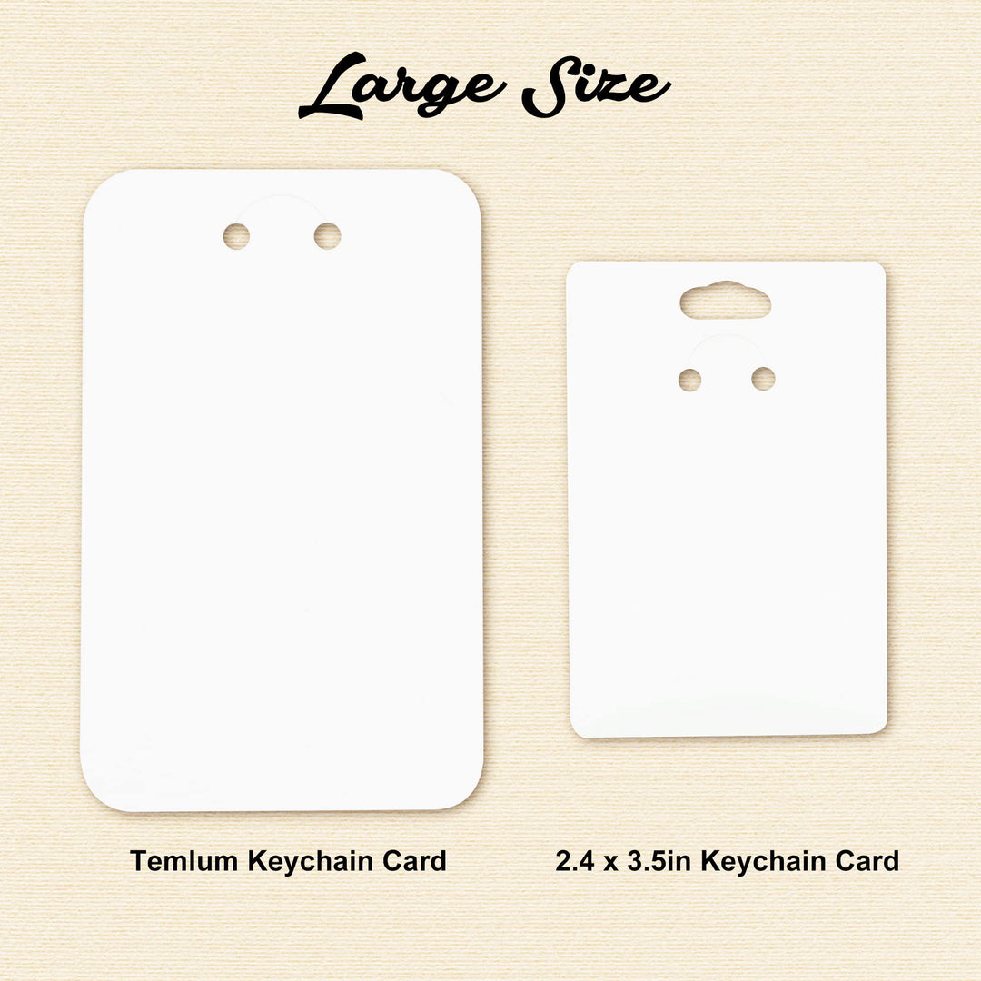 100 Pcs Keychain Display Cards with Self-Sealing Bags, 3&#39;&#39; x 4.7&#39;&#39; Keychain Cards Holder for Display Keyring Cards Jewelry Packaging Supplies (White)