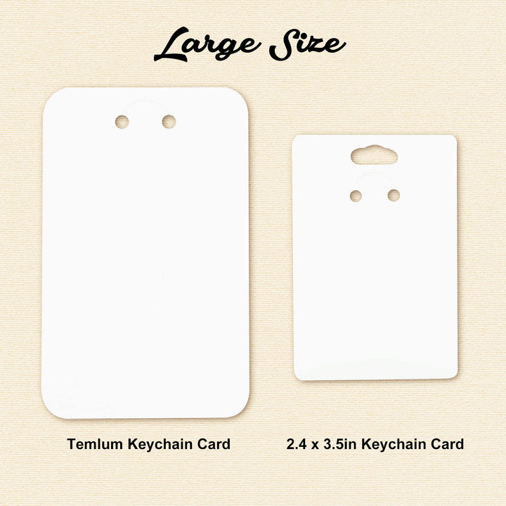 100 Pcs Keychain Display Cards with Self-Sealing Bags, 3&#39;&#39; x 4.7&#39;&#39; Keychain Cards Holder for Display Keyring Cards Jewelry Packaging Supplies (White)