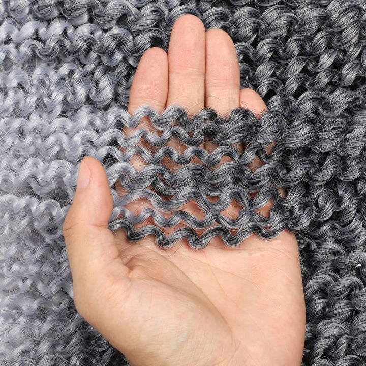 Kinky Curl Short Hair style 8Inch Afro Kinky Twist Hair Sharopul 3little pcs/pack Soft Synthetic Crochet Braiding Hair Extention (1B/GREY)