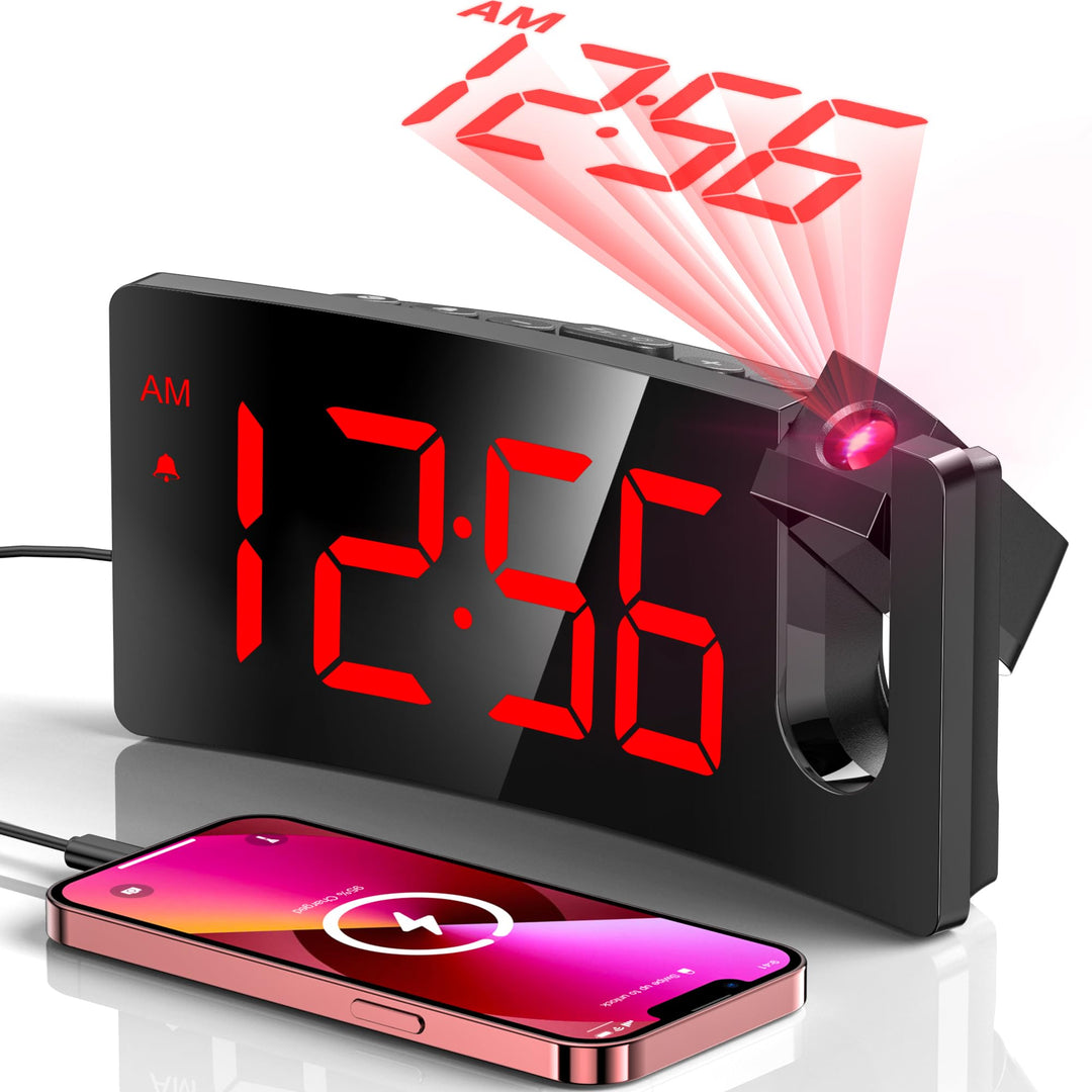 GOLOZA Projection Alarm Clock, Digital Clock with Moder