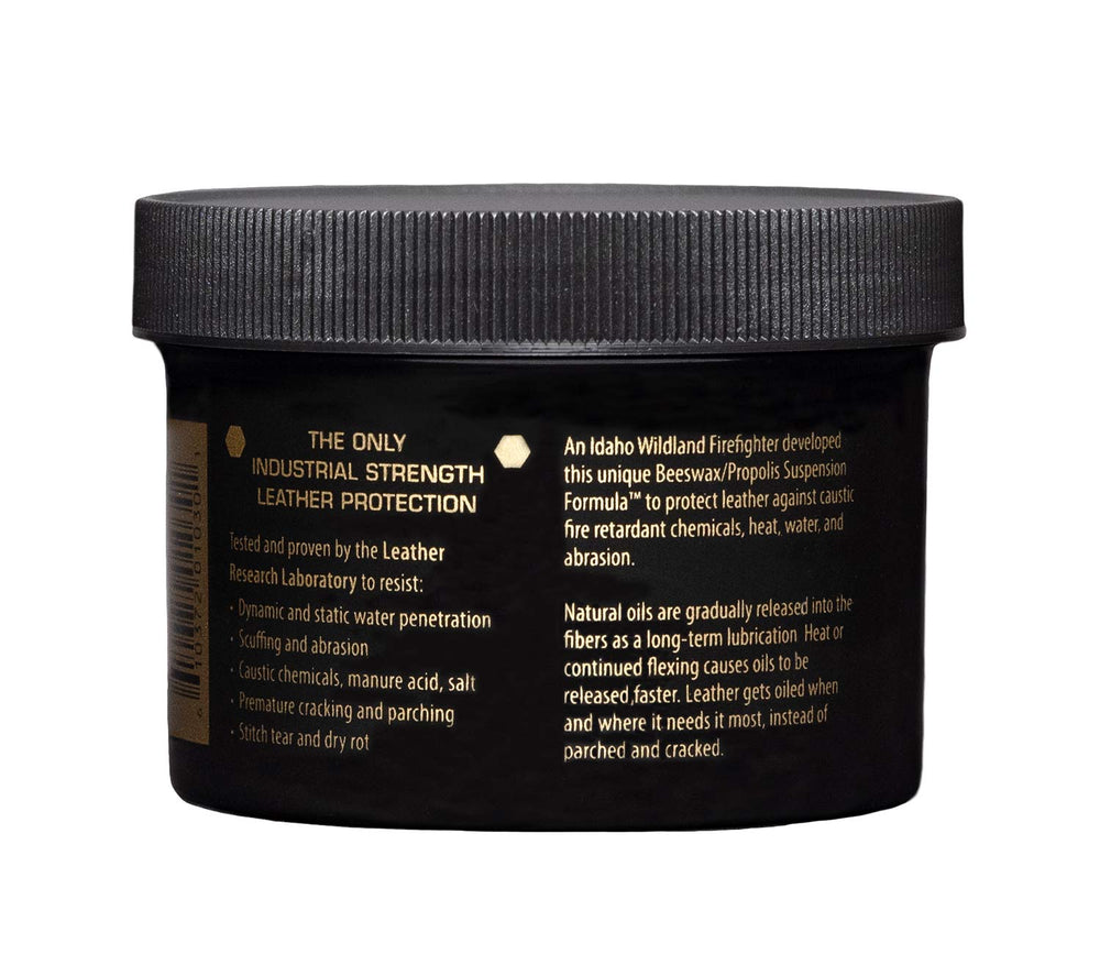 Heavy Duty LP Leather Preservative (4oz)- All Natural Beeswax Oil Conditioner- Rejuvenate Restore & Preserve Sunfaded or Cracked Boots Jackets Saddles Car Auto Upholstery Furniture- USA Made