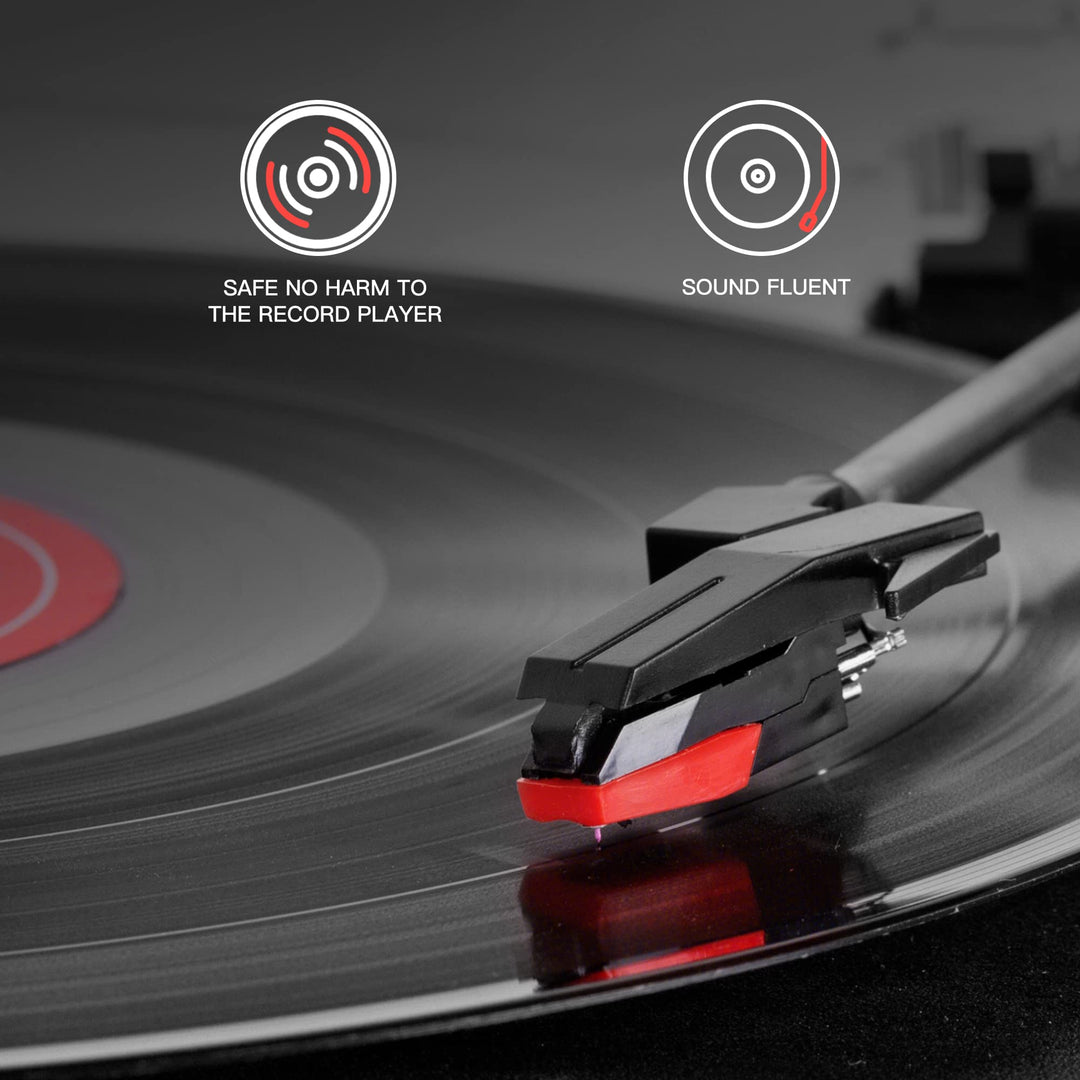 Record Player Needle, 4pcs Diamond Stylus Replacement for Suitcase Turntable, Phonograph, LP Vinyl Player