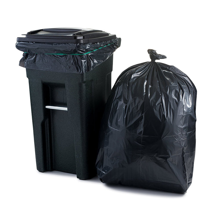65 Gallon Trash Bags ¦ 2.7 Mil ¦ Black Heavy Duty Garbage Can Liners ¦ 50” x 48” (25 Count) (W65LDB225A)