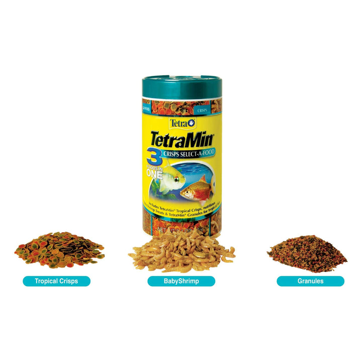 Min Crisps Select-A-Food 2.4 Ounces, Fish Food, Variety Pack (77037)
