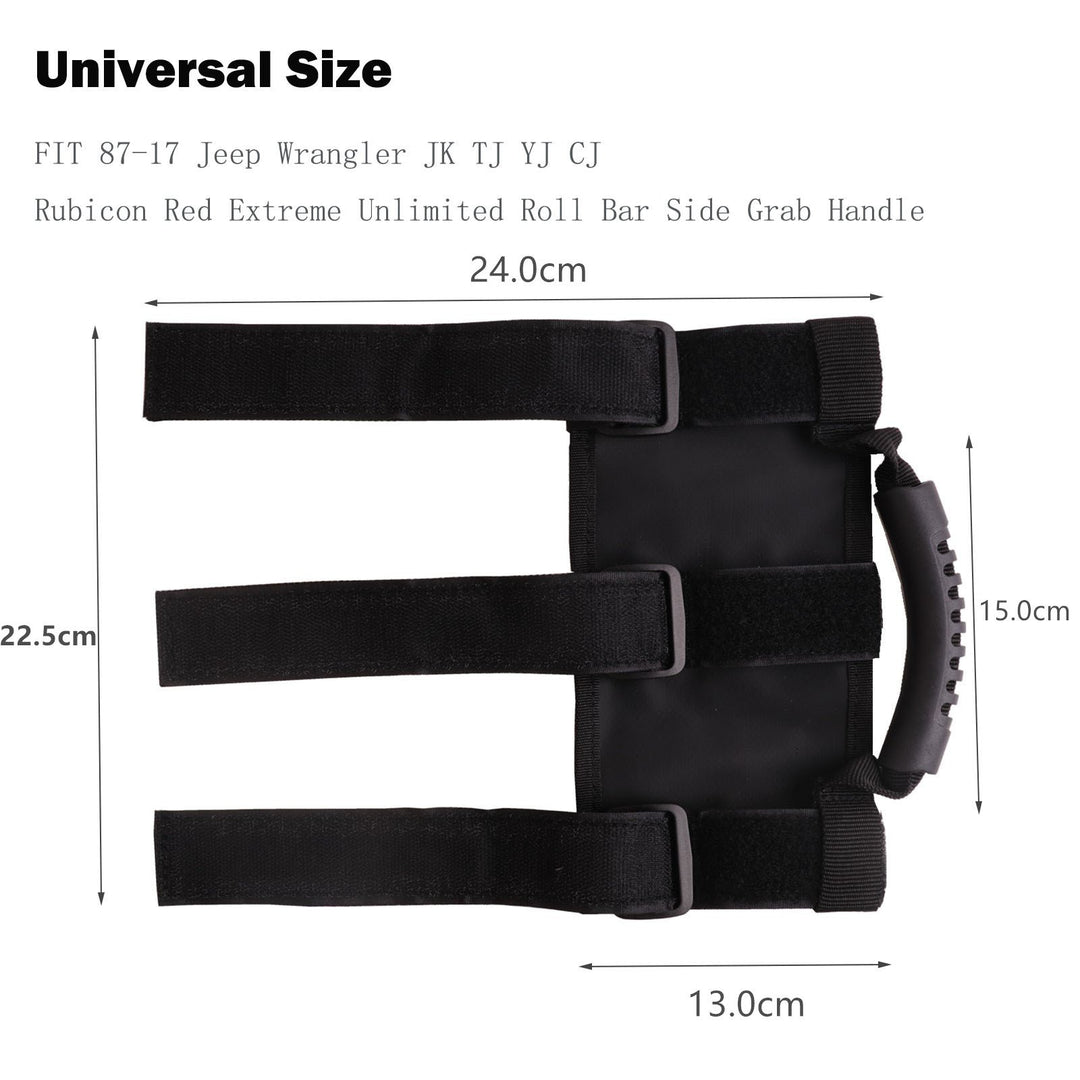 KAFEEK Roll Bar Grab Handle Compatible with Jeep Wrangler TJ YJ JK(Pack of 2)
