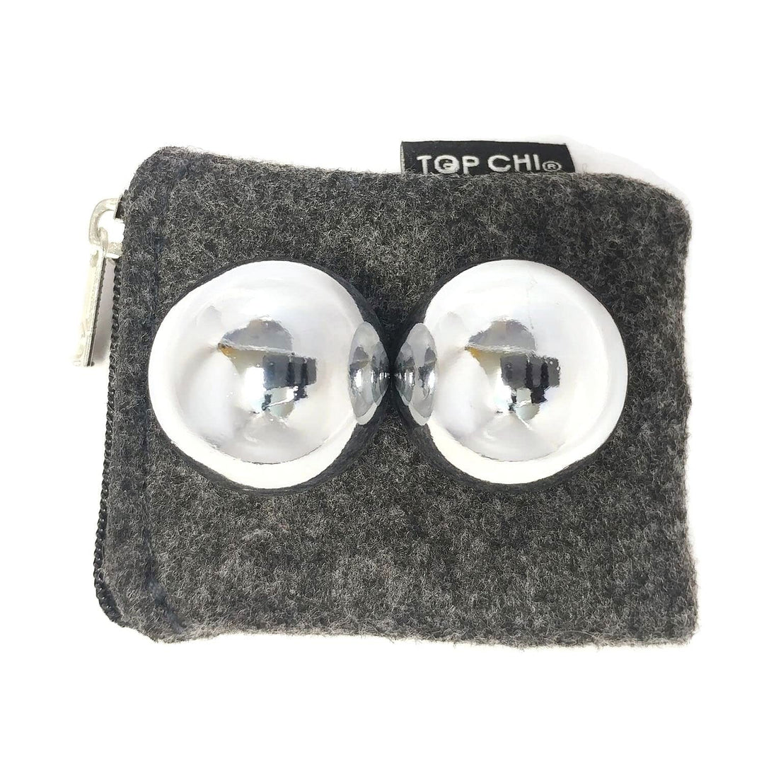 1 Inch Chrome Chiming Pocket Sized Baoding Balls for Hand Therapy, Anxiety, and Stress Relief