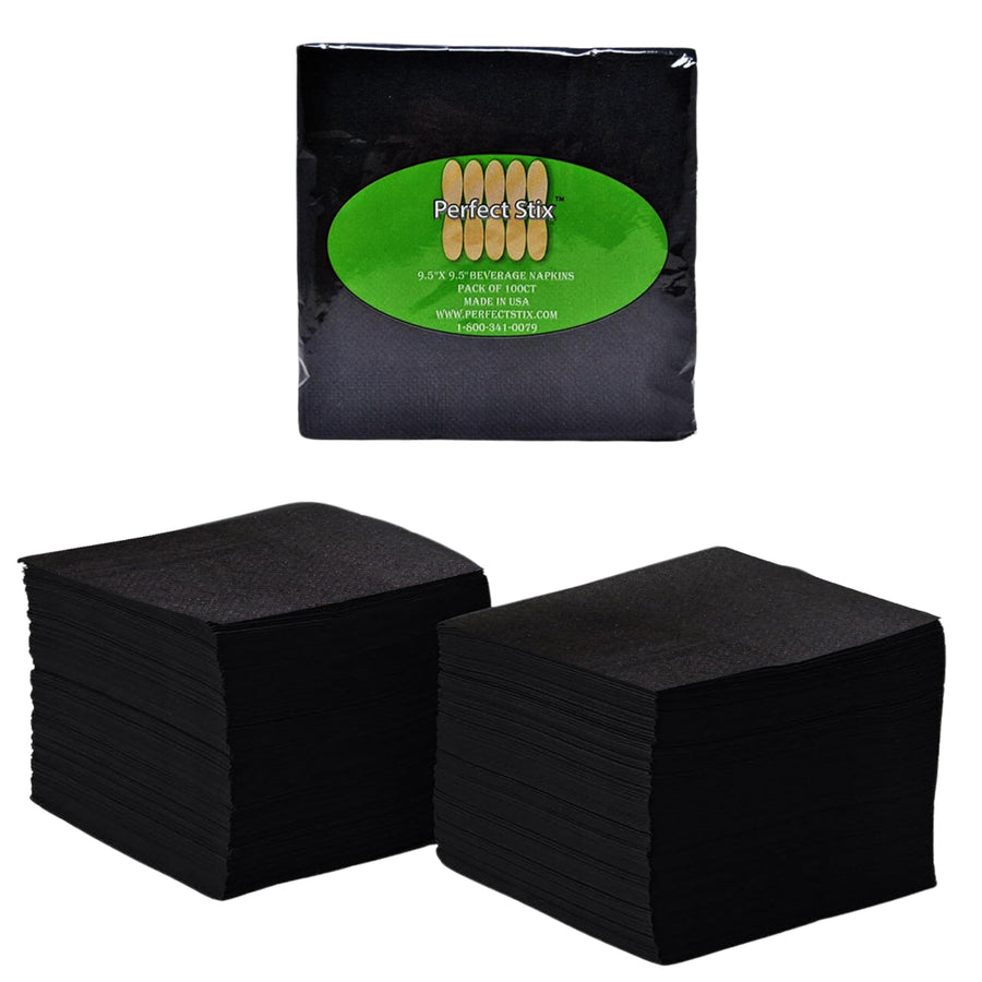 Perfect Stix - 2 Ply Black Napkin-100ct Paper Cocktail 