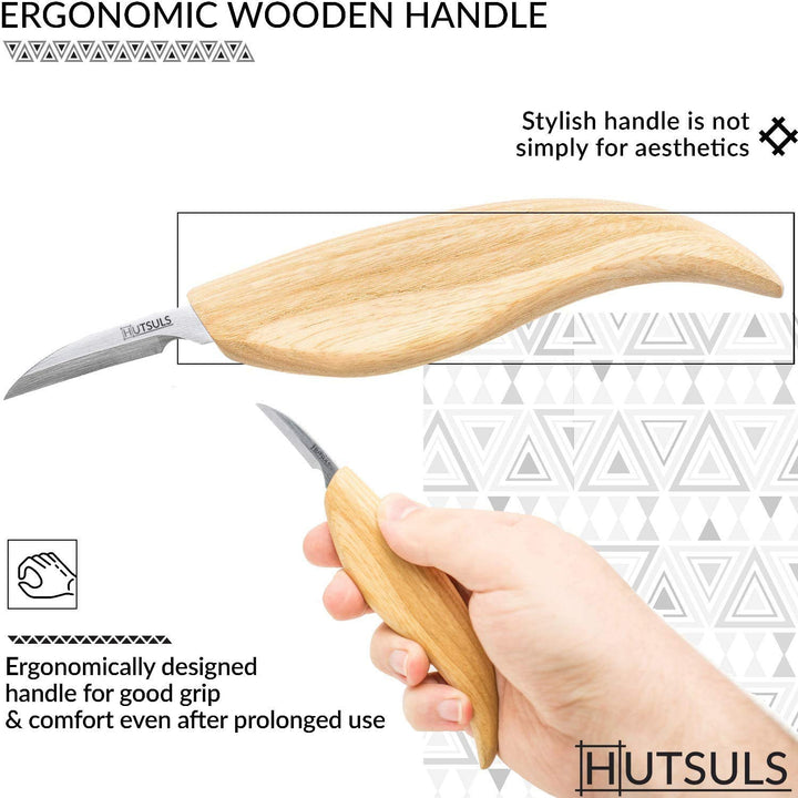 Wood Whittling Kit for Beginners - Razor Sharp Wood Carving Knife Set in Beautifully Designed Gift Box, Whittling Knife for Kids and Adults (8 Pieces)