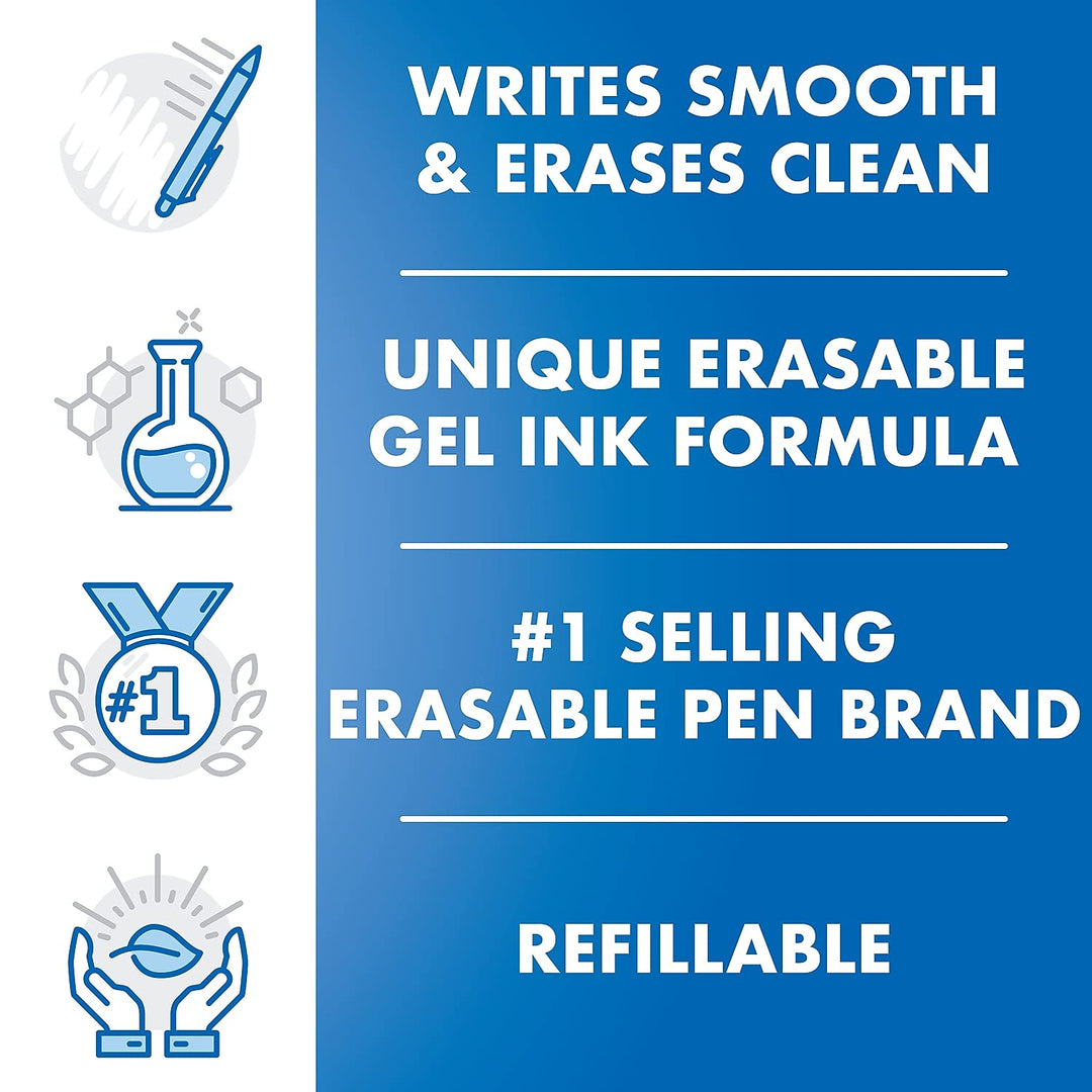 PILOT FriXion Clicker Erasable, Refillable & Retractable Gel Ink Pens, Fine Point, Black Ink, 3-Pack (31464)