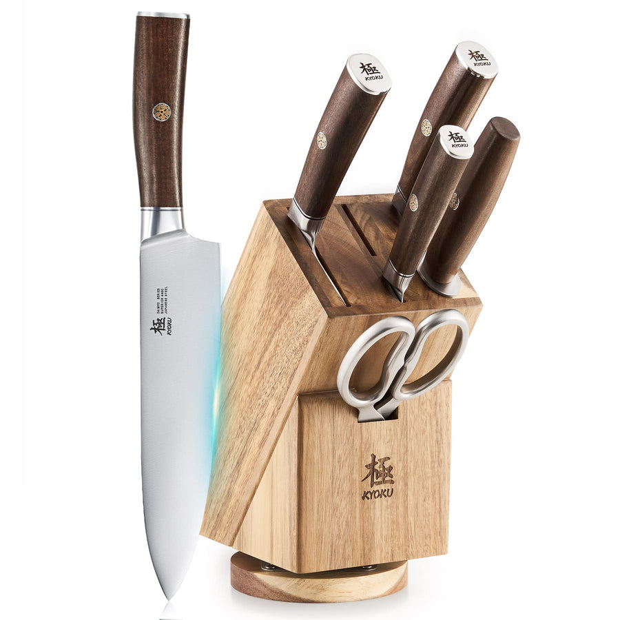 5 Inch Utility Knife - Daimyo Series - Multipurpose Chef Knife with Ergonomic Rosewood Handle, & Mosaic Pin - Japanese 440C Stainless Steel Kitchen Knife with Sheath & Case