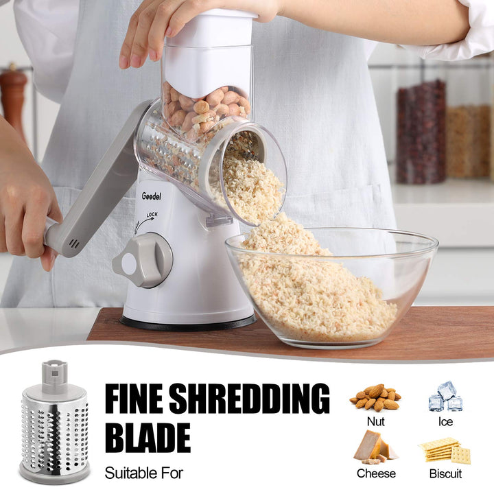 Geedel Rotary Cheese Grater, Kitchen Mandoline Vegetabl