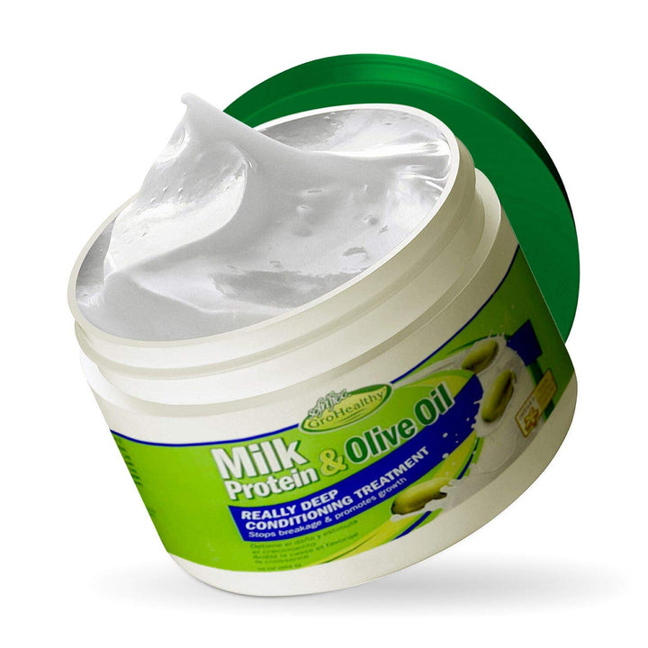 Sofn&#39;free GroHealthy Milk Protein &amp; Olive Oil Really Deep Conditioning Treatment (16oz) (PACKAGE SEALED!!!!!)