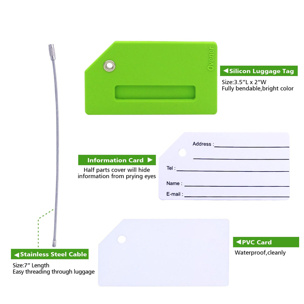 Luggage Accessories Luggage Straps/Luggage Tags Name ID Card-Orange 2Set