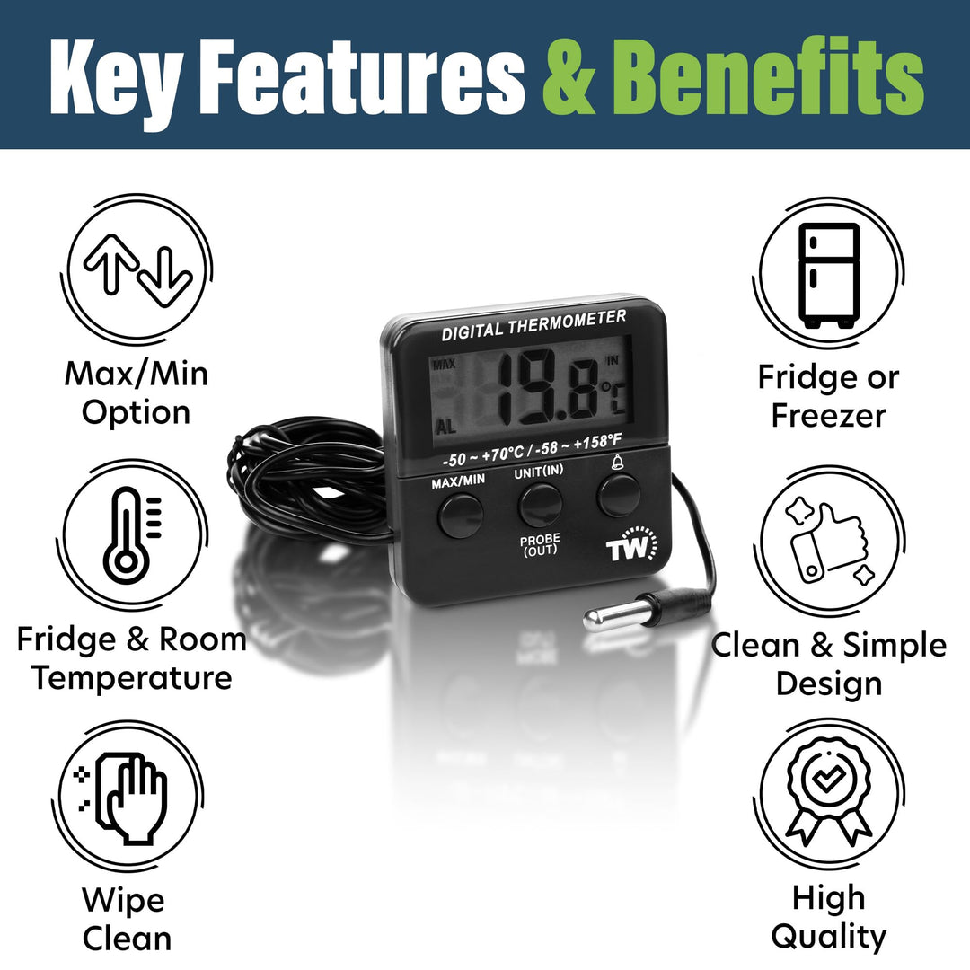 Digital Fridge Freezer Thermometer with Fridge Freezer 