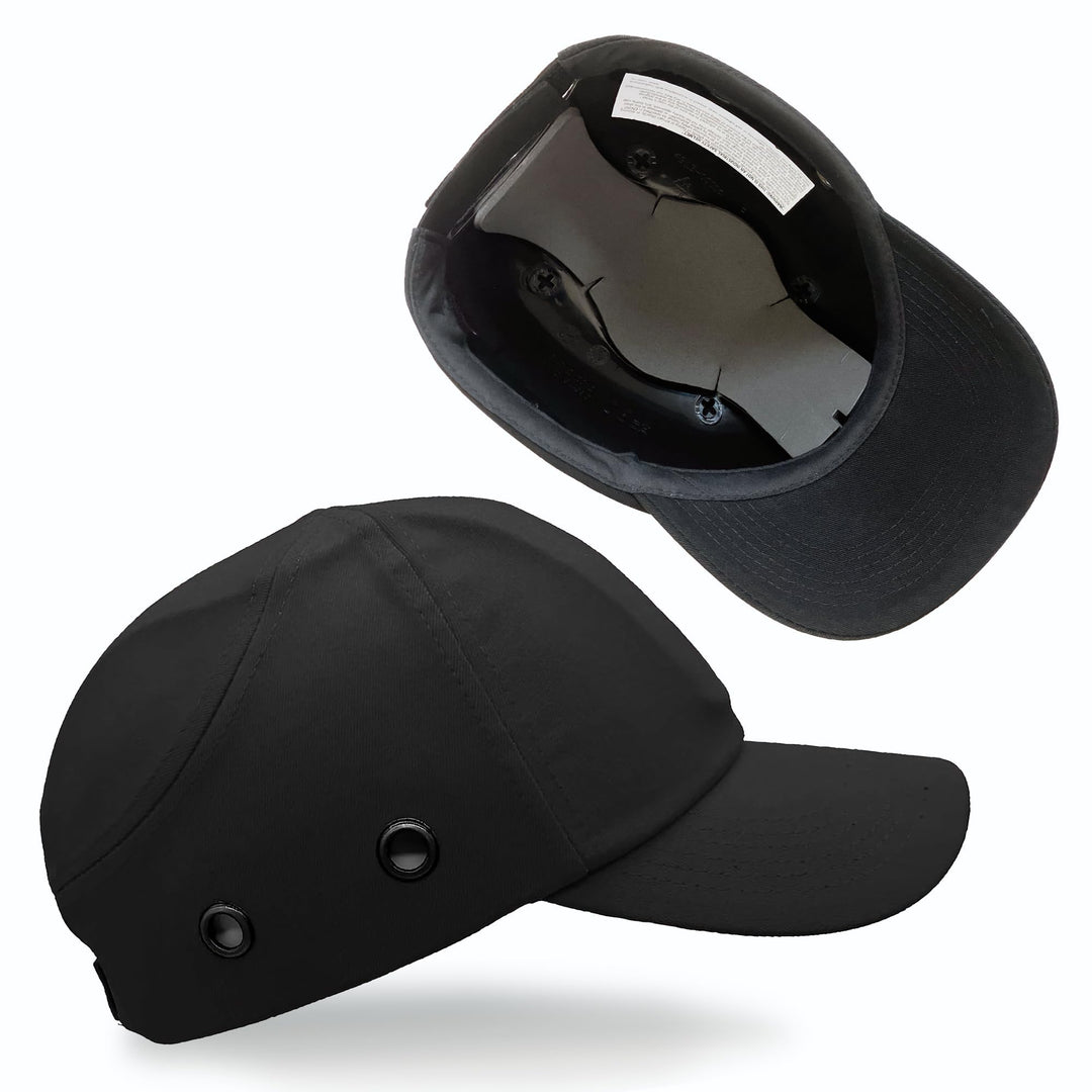 Lucent Path Black Baseball Safety Bump Cap | Dual-Layer