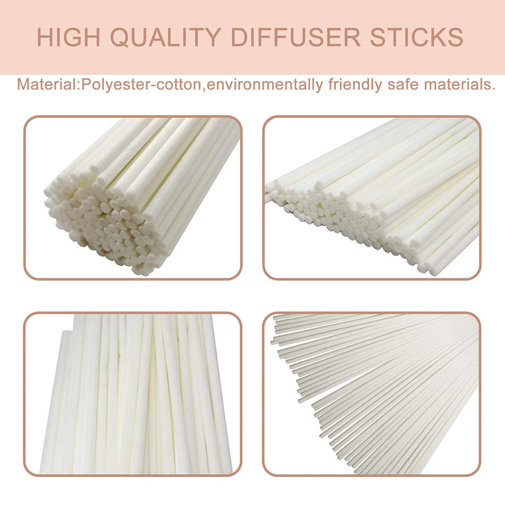 Reed Diffuser Sticks- White Fiber Diffuser Sticks-Fiber Reed Diffuser Replacement Refill Sticks(50pcs,7.5 x 3.5mm)