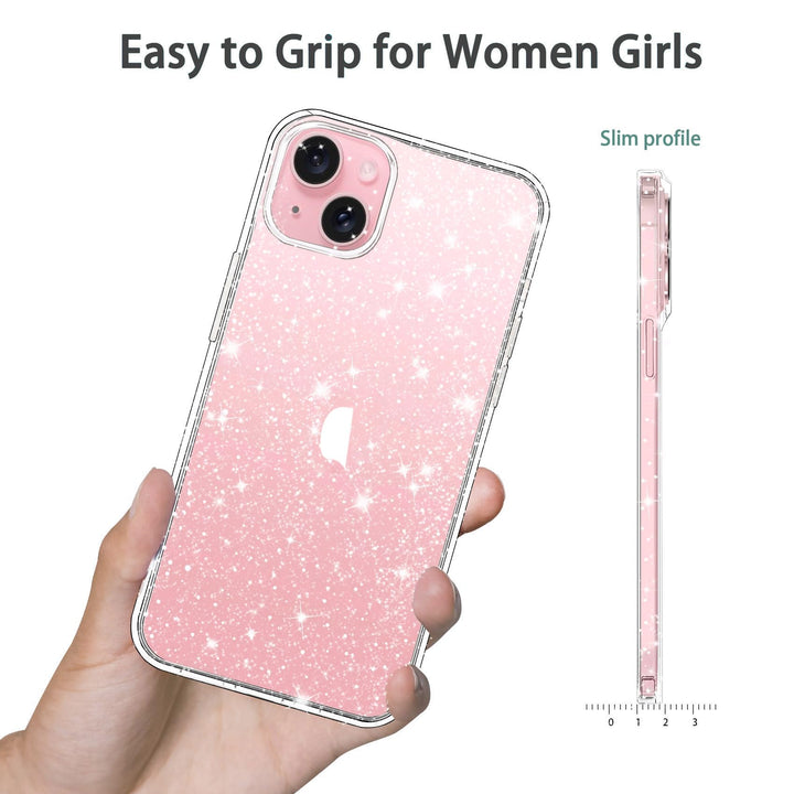 Compatible with iPhone 13 Case, Clear Glitter Soft TPU Shockproof Protective Bumper Cover, Sparkle Bling Sparkly Cute Slim Women Girls Phone Case for iPhone 13, 6.1inch