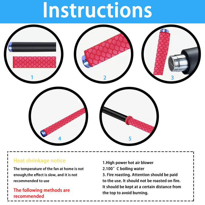 Aventik X-Tube Heat Shrink Wrap Tubing for Fishing Rod 