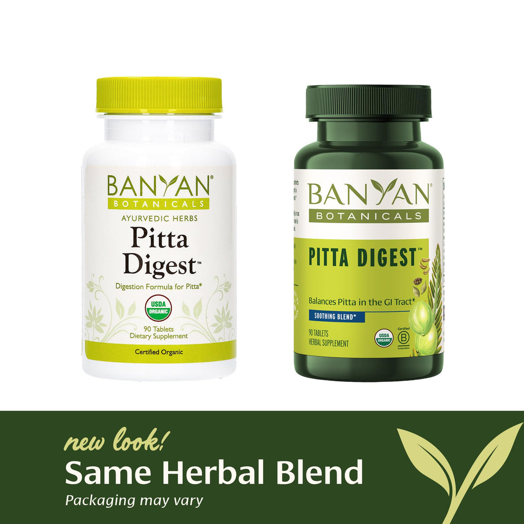 Banyan Botanicals Pitta Digest – Organic Digestive Supplement – Soothing & Calming Digestion Aid to Support a Comfortable Post-Meal Experience* – 90 Tablets – Non GMO Sustainably Sourced Vegan