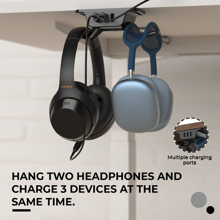HumanCentric Hook and Charge Headphone Hanger with USB 