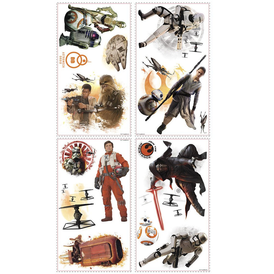 RoomMates Star Wars The Force Awakens Ep VII Ensemble Cast Peel and Stick Wall Decals