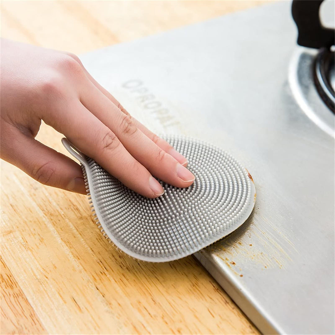 4PCS Silicone Dish Scrubber, Multipurpose Round Silicon