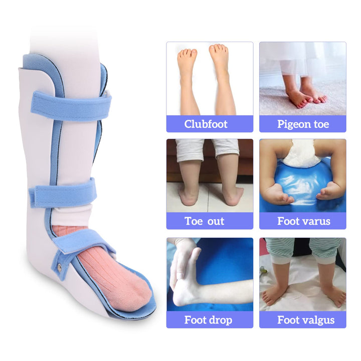 Kids AFO Drop Foot Brace Baby Ankle Foot Orthosis Night Splint for Children Toddler Pediatric Strephenopodia Support Strephexopodia Splint Walking with Shoes or Sleeping (XL-Right)
