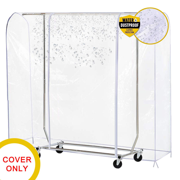 Ruibo Clear Garment Rack Cover for Clothes Rack Cover w