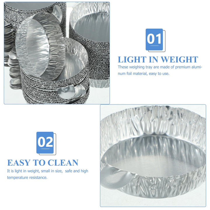 ULTECHNOVO Aluminum Weigh Boats, 100pcs Aluminum Foil c