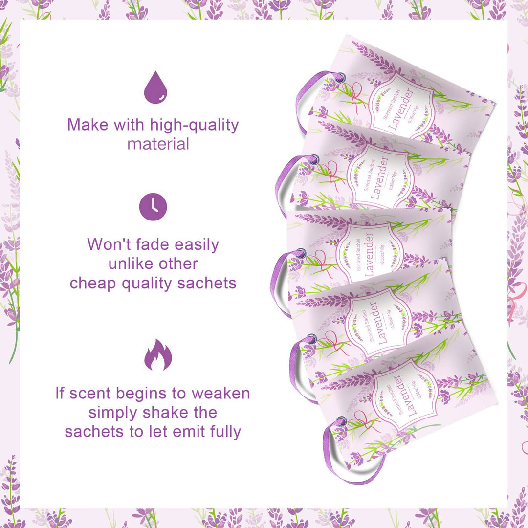 Lavender Sachets, Home Fragrance Sachet, Sachet Bags, for Drawers and Closets, Sachet Packets for Home, 14 Packs, Gifts for Women