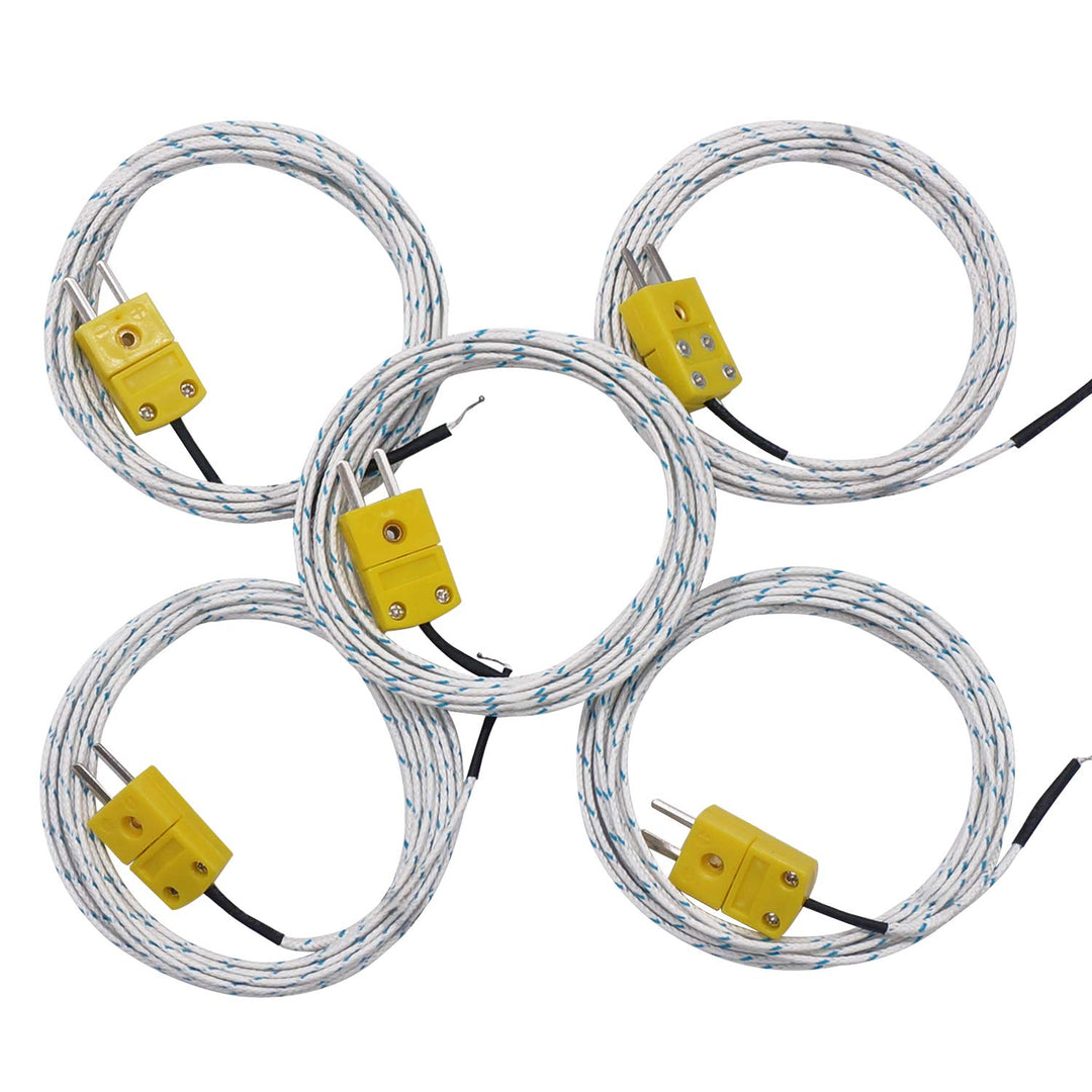 TWTADE 5pcs 3M K Type Mini-Connector Thermocouple Tempe